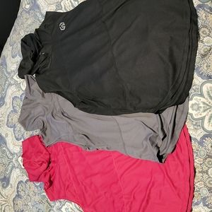 3 size small sleeveless workout t-shirts with hoodie